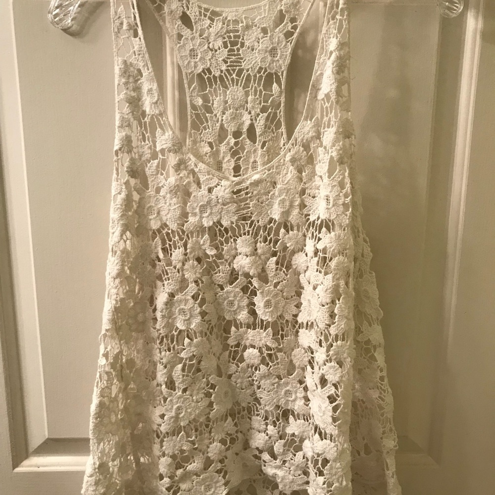 Lace cover up/ tank top
